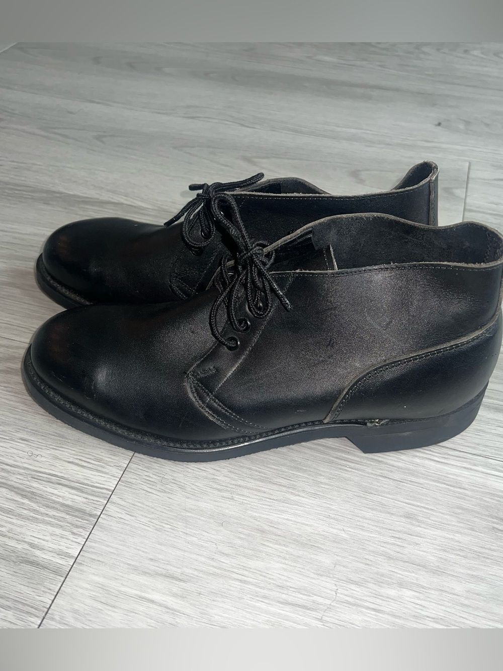 VTG new Men's Biltrite Steel Toe EH Chukka Work Leather Black Ankle Boots Sz 10R
